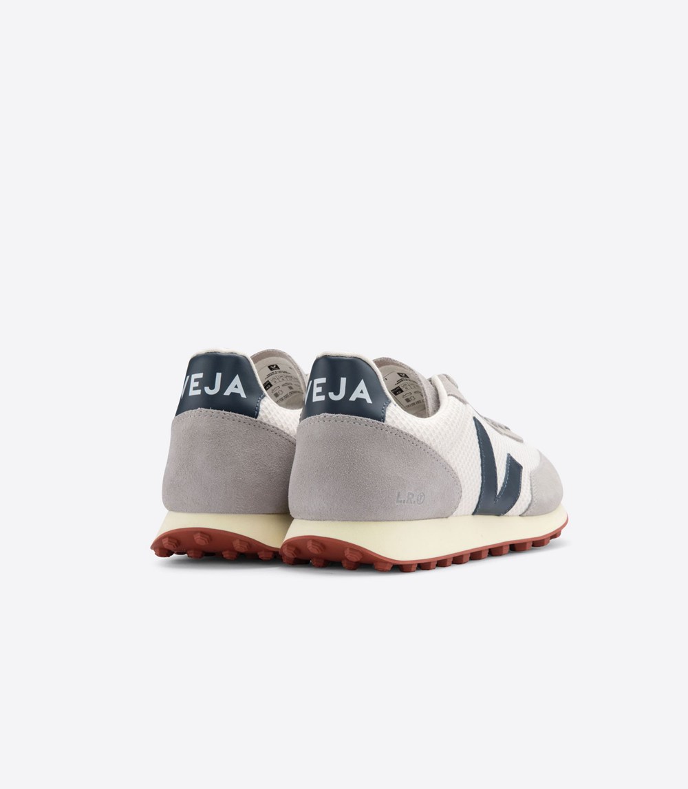 Veja Sneakers Mens - Rio Branco Hexamesh Gravel - Grey/White/Blue - 5719KJNMG